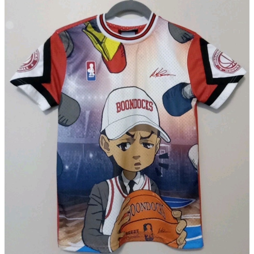 the boondocks Reezy Boys Cartoon Printed‎ Shortsleeve Jersey Size Large 14-16